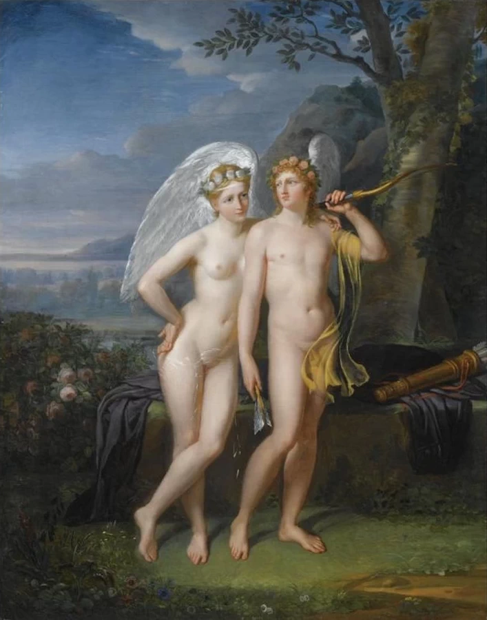 Cupido e Psiche in paesaggio